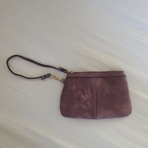 Wilsons Leather Purple Wristlet Clutch